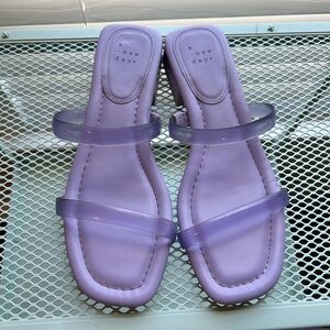 EUC A New Day Women’s Purple Annie Block Heel Sandals 7.5